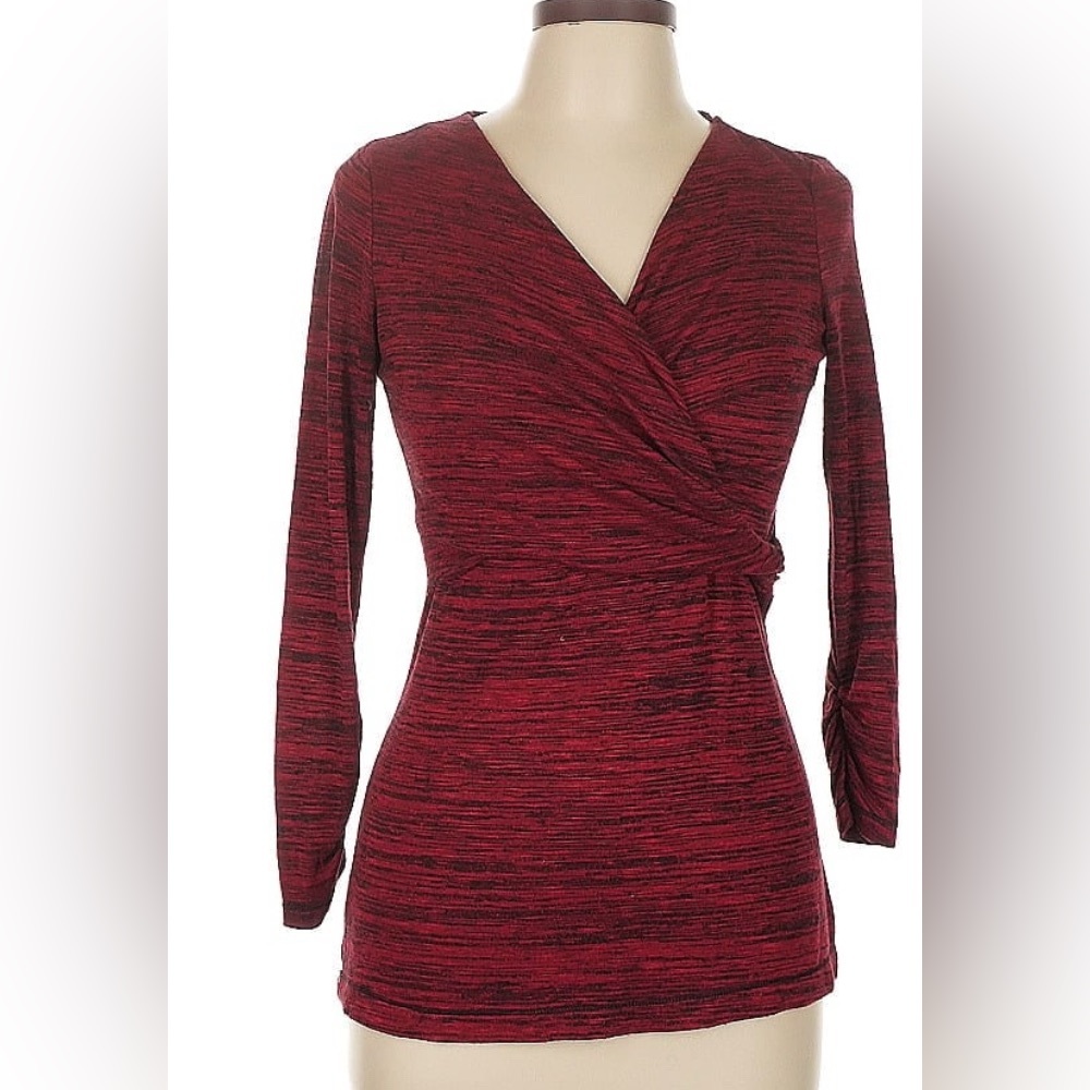 Studio M Red Long Sleeve Top